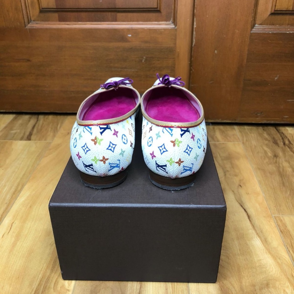 Vintage Louis Vuitton White Monogram Ballet Flats - Picture 5 of 8